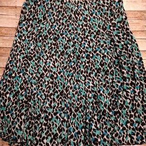 5/$20 Larry Levine Leopard Print Midi Skirt XL